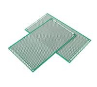 HONMEET 2pcs Double Sided Pcb Breadboard Kit with Dense Throughholes and Standard Hole Spacing, Green Fiberboard and Tin Material, for Rapid Prototyping Circuit Boards and Hobby Experiment