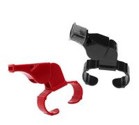 HONMEET 2pcs Dual Tone Referee Whistle Ring, Loud Abs Sports for Coaches | Deafening Sound, Heard from Distance, Ring Design, Wear around Neck, Quick Crowd Attention