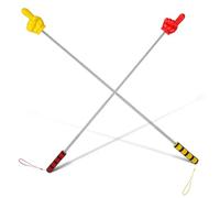 HONMEET 2pcs Extendable Teacher Stick with Soft Grip Handles Telescopic Finger for Classroom Teaching Construction Red and Yellow Sturdy Tools for Educators