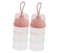 HONMEET 2Pcs Formula Holder Travel Food Container for Milk Powder Milk Powder Box with Strong Sealing Compartments Capacity Each Safe Material for Go Feeding