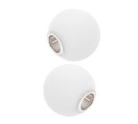 HONMEET 2pcs Frosted Glass Globe Lamp Shades Round Opal White Globe Replacement for Pendant Lights Sturdy Non-Glare Lampshades for Ceiling Fixtures Elegant Modern Nordic Design
