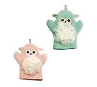 HONMEET 2pcs Fun Sponges Boys and Girls Bath Shower Gloves Bathing Gloves Boy Girl Bath Balls and Towels