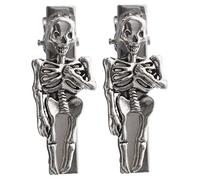 HONMEET 2Pcs Gothic Skull Hair Clips Gothic Hair Accessories for Halloween