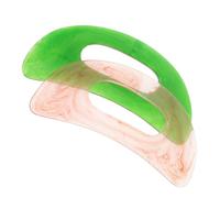 HONMEET 2pcs Gua Scraping Massage Tool Curved Design for Neck Face Body Relief Portable and Lightweight for Travel Spa Includes Soft Boards