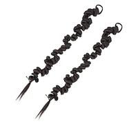 HONMEET 2pcs Hair Braid Extensions Women Hair Braided Wig Synthetic Ponytail Extension Wrap Around Ponytail Hairpiece for Women