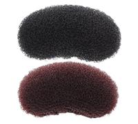 HONMEET 2pcs Hair Volume Insert Pads Hair Bump Clips for Women and Quick Styling Invisible Root Lifter Puff Tool Brown and Black