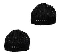 HONMEET 2pcs Hair Wig Net Cap for Easy Sew Crochet Cornrows Lightweight Breathable Design Accessory for Wig Black Comfortable Fit