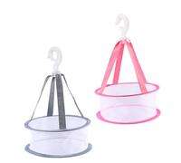 HONMEET 2pcs Hanging Beauty Egg Drying Nets for Makeup Sponge and Powder Puff Mini Mesh Drying Basket for Brushes and Cosmetics Portable Travel-friendly Organizer