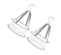 HONMEET 2pcs Hanging Mesh Drying Net for Makeup Sponges and Brushes Compact Cosmetic Supply for Easy Drying and Organization for Sponges Socks and More Grey