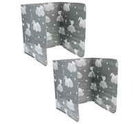 HONMEET 2pcs High Temperature Resistant Folding Aluminum Foil Oil Splatter Guards Baffle Boards for Kitchen Stove Cooking Anti-Splash Oil Shield Heat Insulation