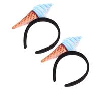 HONMEET 2pcs Ice Cream Headband for Women Lightweight and Comfortable Facial Wash Hairband for Spa Makeup Cute Design for Girls and Women