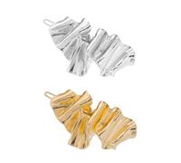 HONMEET 2pcs Irregular Metal Hair Clips Stylish Accessories for Women and Girls Comfortable and Lightweight Hair Barrettes for Various Hairstyles Random Colors