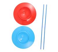 HONMEET 2pcs Juggling Plates with Sticks for Adults and for Beginners Easy to Learn Performance Props for Street Shows and Parties