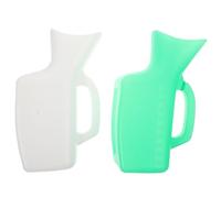 HONMEET 2Pcs Large Capacity Female Urine Bottles for Women Portable Urinal Container with Thick Plastic for Hospital Bedside Travel and Reusable Washable Pee Bottle