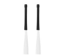 HONMEET 2pcs Lightweight Nylon Drum Brush with Stainless Steel Retractable Wire for Percussion Instruments, White Drum Brush Stick Providing Unique Sound Effects for Jazz and Hand Drumming