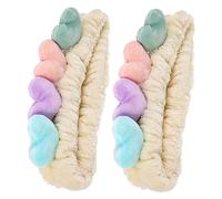 HONMEET 2pcs Love Headbands for Women Makeup Skincare Hair Bands Lightweight and Breathable for Facials Cute Hair Accessories for Various Occasions