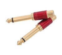 HONMEET 2PCS Male to Rca Female Audio Adapter with Gold Plating Red Identification for Stable Transmission Broad Compatibility and Seamless Connection in Live Performance and Daily Use
