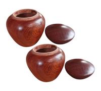 HONMEET 2Pcs Mini Wooden Keepsake Urns for Human Ashes, Small Portable Cremation Urns with Sealed Lid, Rosewood Memorial Storage Box for Adult Ashes