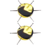 HONMEET 2pcs Multi-needle Dotting Tool for Nails Acrylic and Metal Materials, round Shape Nail Art Pen for Modelling and Scraping, for Clay Crafts Producing Process and DIY Work