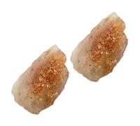 HONMEET 2pcs Natural Rough Chakra Crystals for Meditation Therapy Stones with Random Shape Portable Palm Stones for Yoga Self-Care and Relaxation