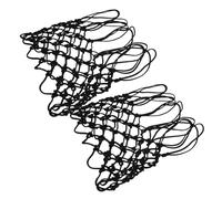 HONMEET 2pcs Outdoor Basketball Net Replacement Heavy Duty Nylon Weather Resistant Anti Standard Hoop Backyard School Play Black