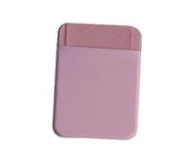 HONMEET 2pcs Pink Pu Leather Phone Holder Stick on Cell Phone Wallet Back Patch Pouch with Elastic Fabric, Won't Lose Elasticity Or Leave Sticky Residue, for Everyday Use