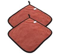 HONMEET 2pcs Pool Cue Cloth Coral Fleece Cleaner and Car Surfaces | Coffee Colour, Wear Resisting Portable Rag, Billiard Pole Cleaner Accessory, Long Lifespan Wipe Cloth