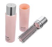 HONMEET 2pcs Portable Long Curly Hair Brush for Women Men Smooth Rounded Teeth Detangling Hairbrush Scalp Massaging Styling Tool for Outdoor Travel Hair Care