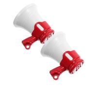 HONMEET 2pcs Portable Megaphone Keychain Lightweight Mini Horn for Clear Sound Amplification for DIY Projects Team Events Birthday and Backpack Tags
