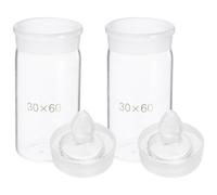 HONMEET 2pcs Practical Glass Vial Weighing Bottles for Labs Weighing Holder with Safe Design, 30x60mm Measuring Bottles for Research Institute and University Use