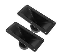 HONMEET 2pcs Rectangular Horn Tweeter PP Plastic Stage Speaker Tweeter Accessories for Stereo Sound Profile Mounting for Professional Audio Systems and Events