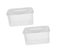 HONMEET 2pcs Refillable Baby Wipe Holder Dispenser Box Made of Sturdy Pp Material with 1850ml Capacity, Keeps Baby Wipes Wet and Clean for Convenient One-Handed Use in Bedroom Or Living