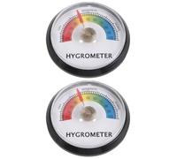 HONMEET 2pcs Reptile Humidity Gauge Plastic Round Terrarium Hygrometer for Turtle Habitat with Accurate Humidity Control and Easy Installation