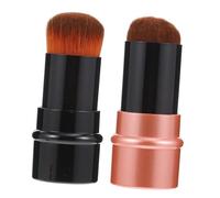 HONMEET 2pcs Retractable Face Makeup Brush Portable Foundation Applicator for Liquid Powder Ergonomic Design for Easy Application Stylish Colors for Travel