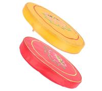 HONMEET 2pcs Round Meditation Cushions Knee Pad Yoga Cushion for Floor Sitting Buddhist Prayer Mat Small Yellow and Red Seat Mats for Meditation and Worship