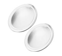 HONMEET 2pcs Round Pizza Pan Aluminum Non-Stick Bakeware with Wide Rim for Oven Grill Even Heat Distribution for Baking Pizzas Cakes Cookies and Easy Clean Trays