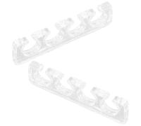 HONMEET 2pcs Silicone Nail Art Toe Dividers Soft Flexible Toe Separators for Pedicure Care Reusable Lightweight Feet Nail Spacers for Women Salon and Home Use