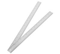 HONMEET 2pcs Stainless Steel Engineering Rulers Metal Measuring Tools with Clear Markings for Students Architects Engineers Drawing and DIY Projects