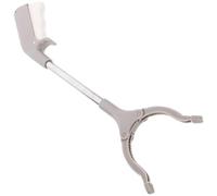 HONMEET 2pcs Stainless Steel Garbage Grabber Tool Rubbish Picker with Non-Slip Handle Trash Clip for Elderly and Outdoor Litter Picking Without Straining