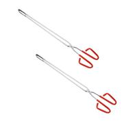 HONMEET 2Pcs Stainless Steel Trash Pickers Garbage Pliers Lightweight Outdoor Cleanup Tools for Waste Collection and Barbecue Use