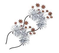HONMEET 2pcs Star Hair Hoops Cosplay Headdress Elegant Party Tassel Headband for Boys and Girls Charming Accessories for Bride and Special Occasions