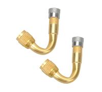 HONMEET 2pcs Tire Valve Extension Adapters Copper Stem Extenders for Car Motorcycle Rv Bicycles Easy Installation Inflatable Valve Connector