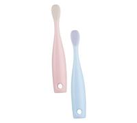 HONMEET 2pcs Toothbrush with Extra Soft Bristles for Teeth Nursing and Gum Care Adorable Small Training Brushes for Boy Girl Comfortable Oral Cleaning for Travel Red Blue
