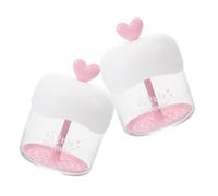 HONMEET 2pcs Transparent Foam Bubble Maker Cups with Heart Design Manual Facial Foam Maker for Face Wash Portable Clear Foamer for Thick