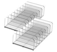 HONMEET 2Pcs Transparent Makeup Storage Box Clear Design Organizer with Grid for Eyeshadow and Cosmetics Practical Case for Dresser and Craft Room Durable and Scratch Resistant