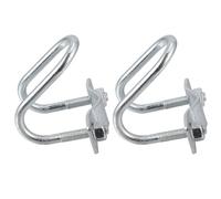 HONMEET 2pcs U Clip Galvanized Clip Tube Buckle Iron Portable Smooth Surface Beautiful Appearance Simple Design Neat and Generous Pig Raising Equipment