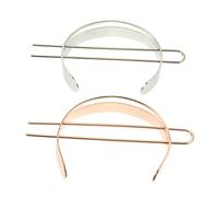 HONMEET 2pcs U-shaped Alloy Hairpins Simple Metal Hair Sticks Chic Hair Accessories for Women Daily Wear and Parties Silver Rose Gold
