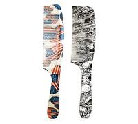 HONMEET 2pcs Ultra-thin Haircut Combs for Men Professional Hair Styling Tools for All Hair Types Design for Quick and Haircuts Includes Flat Shape Skull Comb