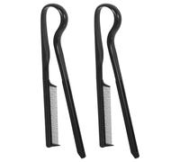HONMEET 2pcs V-shaped Hair Combs Straight Hair Shaper Black Hairdressing Styling Tools for Bangs Taming at Home and Salon