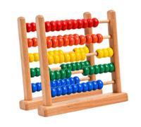 HONMEET 2Pcs Vintage Wooden Abacus for Math Learning Tool Beech Counting Frame for Preschool Education Enhances Skills Cultural Appreciation